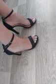 036 101 Topukla Kadın 10 cm Topuklu Taşlı Abiye Ayakkabı - 10