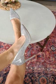 036 4168 Topukla Kadın 10 cm Topuklu Taşlı Abiye Ayakkabı - 11