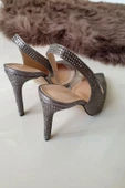 036 4169 Topukla Kadın Arka Açık Taşlı stilletto - 9
