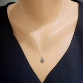 925 Ayar Gümüş Kar Tanesi Kolye thumbnail 1