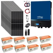 Teknovasyon Arge Güneş Enerjisi Solar Paketi 7.2kva  İnverter 550 watt  Güneş Paneli 200 Amper Jel  Akü - 1