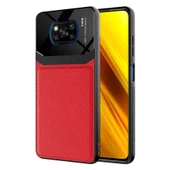 Xiaomi Poco X3 Kılıf ​Zore Emiks Deri Görünümlü Kılıf - 2