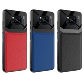 Xiaomi Poco X3 Kılıf ​Zore Emiks Deri Görünümlü Kılıf - 5