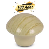 Mantar Düğme Kulp Çekmece Dolap Dolabı Kapak Kulpu Kulpları Kulbu Çam (100 ADET) Mobilya Mutfak thumbnail 1