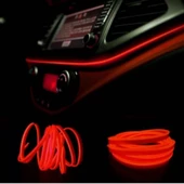 Araç Araba İçi Torpido Ledi Renkli İp Neon İp Led 2 Metre - 8