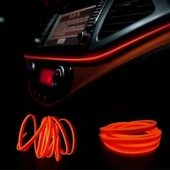 Araç Araba İçi Torpido Ledi Renkli İp Neon İp Led 2 Metre - 11