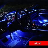 Araç Araba İçi Torpido Ledi Renkli İp Neon İp Led 2 Metre - 3