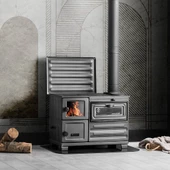 Erendemir Kuzine Soba Siyah Şömine Döküm Soba Em804b-D - 1