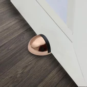 Yarımay Kapı Stoperi Tamponu Yapışkanlı Metal Kapı Durdurucu Tutucu Kapı Stopu Bakır (5 ADET) - 6