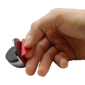 Yarımay Yapışkanlı Kapı Kolu Stoperi Tamponu Stop Metal Durdurucu Tutucu Tutacağı Satine Füme 5 Adet - 4