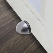 Yarımay Kapı Stoperi Tamponu Yapışkanlı Metal Kapı Durdurucu Tutucu Kapı Stopu İnox (5 ADET) - 6