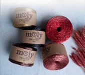 Moly Twisted Metalik Kağıt İp Hasır Çanta Runner Şapka Amerikan Servis 250gr - 1