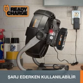 WORX WX095 20Volt 2.0Ah. Li-ion 242mm Profesyonel Hibrit Şantiye Fanı/Vantilatör - 9