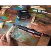 Worx Wx739 Makerx 20Volt 2.0Ah. Kömürsüz Profesyonel Kalem Tipi Devir Ayarlı Gravür Seti + 34 Parça Aksesuar - 7