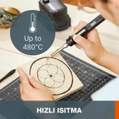 Worx Wx988 Makerx 20Volt 2.0Ah. Kömürsüz Profesyonel Kalem Tipi Devir Ayarlı Gravür Seti + Kalem Tipi Dijital Lehim Ve Ahşap Yakma Seti + 46 Parça Aksesuar - 4
