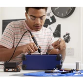Worx Wx988 Makerx 20Volt 2.0Ah. Kömürsüz Profesyonel Kalem Tipi Devir Ayarlı Gravür Seti + Kalem Tipi Dijital Lehim Ve Ahşap Yakma Seti + 46 Parça Aksesuar - 6