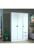 Mobilique 3 Kapaklı 2 Çekmeceli 110 Cm Gardırop - 1