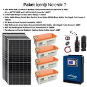 Teknovasyon Arge Güneş Enerjisi Solar Paketi 5kva İnverter 550 watt Güneş Paneli 200 Amper Jel Akü - 3