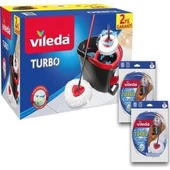 Vileda Turbo Pedallı Temizlik Seti + 2'li Yedek Paspas - 1