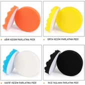 Rodex Pasta Cila Polisaj Süngeri Pedi Seti 115 mm Otomotiv Parlatıcı (25 PARÇA) - 6