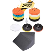 Rodex Pasta Cila Polisaj Süngeri Pedi Seti 115 mm Otomotiv Parlatıcı (25 PARÇA) - 1
