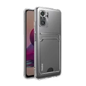 Xiaomi Redmi Note 10S Kılıf Setra Kartlıklı Şeffaf Silikon Kılıf thumbnail 1