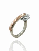 925 Gümüş Özel Tasarım Dönen Zirkon Otantik El Üretimi Yüzük thumbnail 3