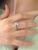 925 Gümüş Özel Tasarım Dönen Zirkon Otantik El Üretimi Yüzük thumbnail 1