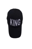 King Lacivert Şapka Beyaz Nakışlı  SİYAH Tek Ebat - 3