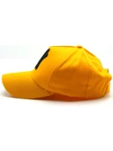 Siyah Beyaz Ny Nakışlı  Şapka Kep  Sarı Tek Ebat thumbnail 2