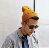 Neon Turuncu Basic Bere Unisex Turuncu Bere Hardal Sarısı Standart - 5