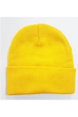 Neon Turuncu Basic Bere Unisex  Turuncu Bere  Sarı Standart - 1