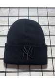 Ny  New York Yankees Nakışlı Bere  Siyaha Siyah Tek Beden - 2
