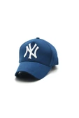 Lacivert New York Yankees Baskılı Şapka Petrol Mavisi Tek Ebat - 1
