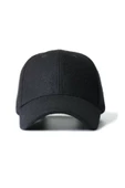 Kışlık Kaşe Kep Beyzbol Şapka Kaşe Şapka Siyah Tek Ebat - 4