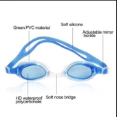 Mavi Çocuk Yüzücü Gözlüğü Havuz Deniz Gözlüğü 9-14  yaş  Mor - 7