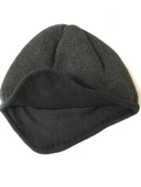 İçi Polarlı Kulaklı Bere Kışlık Bere   Antrasit thumbnail 2