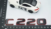 DK Tuning C 220 Bagaj Kırmızı Siyah ABS Yazı Logo Benz İle Uyumlu - 2