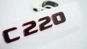 DK Tuning C 220 Bagaj Kırmızı Siyah ABS Yazı Logo Benz İle Uyumlu - 1
