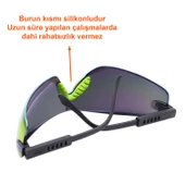 Bisiklet Gözlüğü UV Korumalı Silikon Burunlu Bisikletçi Gözlük Aynalı Gökkuşağı - 3