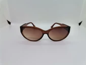 Cat Eye Bayan Oval Güneş Gözlüğü Beyaz Güneş Gözlüğü Kahverengi Tek Ebat - 1