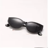 Cat Eye Bayan Oval Güneş Gözlüğü Beyaz Güneş Gözlüğü Siyah Tek Ebat - 2