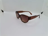 Cat Eye Bayan Oval Güneş Gözlüğü Beyaz Güneş Gözlüğü Kahverengi Tek Ebat - 3