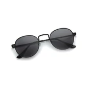 Oval Güneş Gözlüğü Sarı Çerçeve Siyah Cam Unisex Siyah Tek Ebat - 3