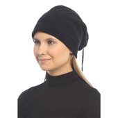 Kadın Polar Boyunlık Bere - Haki Siyah - 3