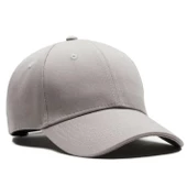 Pembe Basic Unisex  Spor Düz  Şapka Kep  Gri Tek Ebat - 1