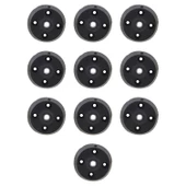 Mobilya Masa Sehpa Ayağı Bağlantı Aparatı Düz Ayak Tabanı Siyah (10 Adet) - 8