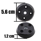 Mobilya Masa Sehpa Ayağı Bağlantı Aparatı Düz Ayak Tabanı Siyah (10 Adet) - 4