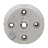 Mobilya Masa Sehpa Ayağı Bağlantı Aparatı Düz Ayak Tabanı Beyaz (10 ADET) - 6