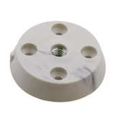 Mobilya Masa Sehpa Ayağı Bağlantı Aparatı Düz Ayak Tabanı Beyaz (10 ADET) - 2